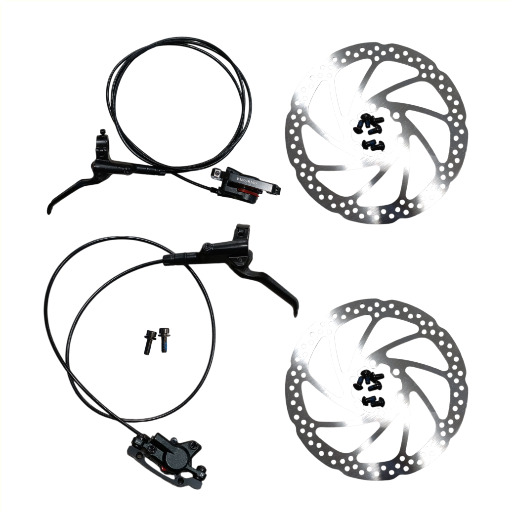 schijfrem set, rechts 2000mm en links 1000mm  kabellengte.