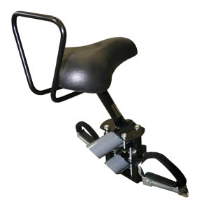 Kinderzadel met bevestiging op framebuis, voor oversized dames frame. model 3