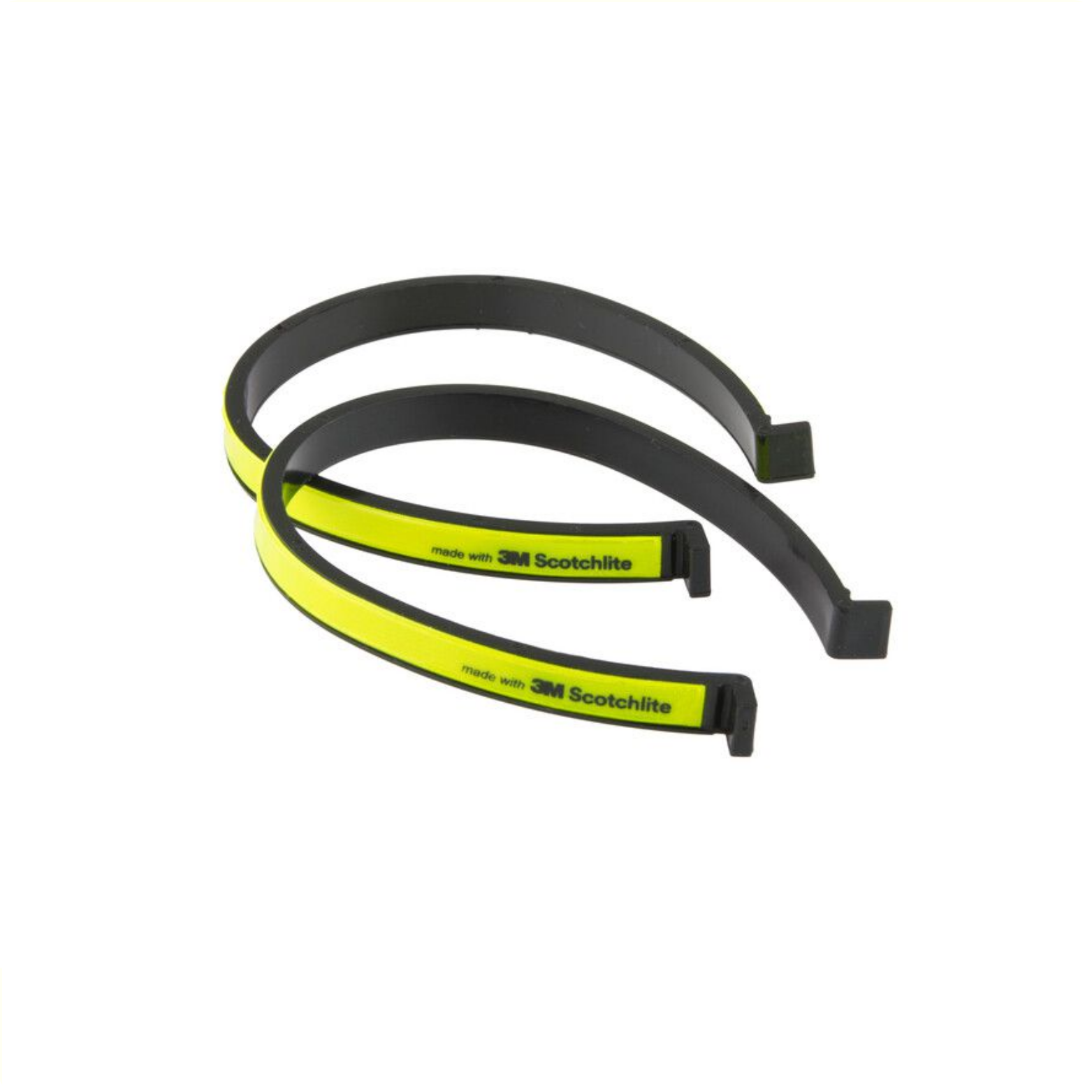 Ikzilight Broekklemmen kunststof zwart/geel met reflectie. Per 2