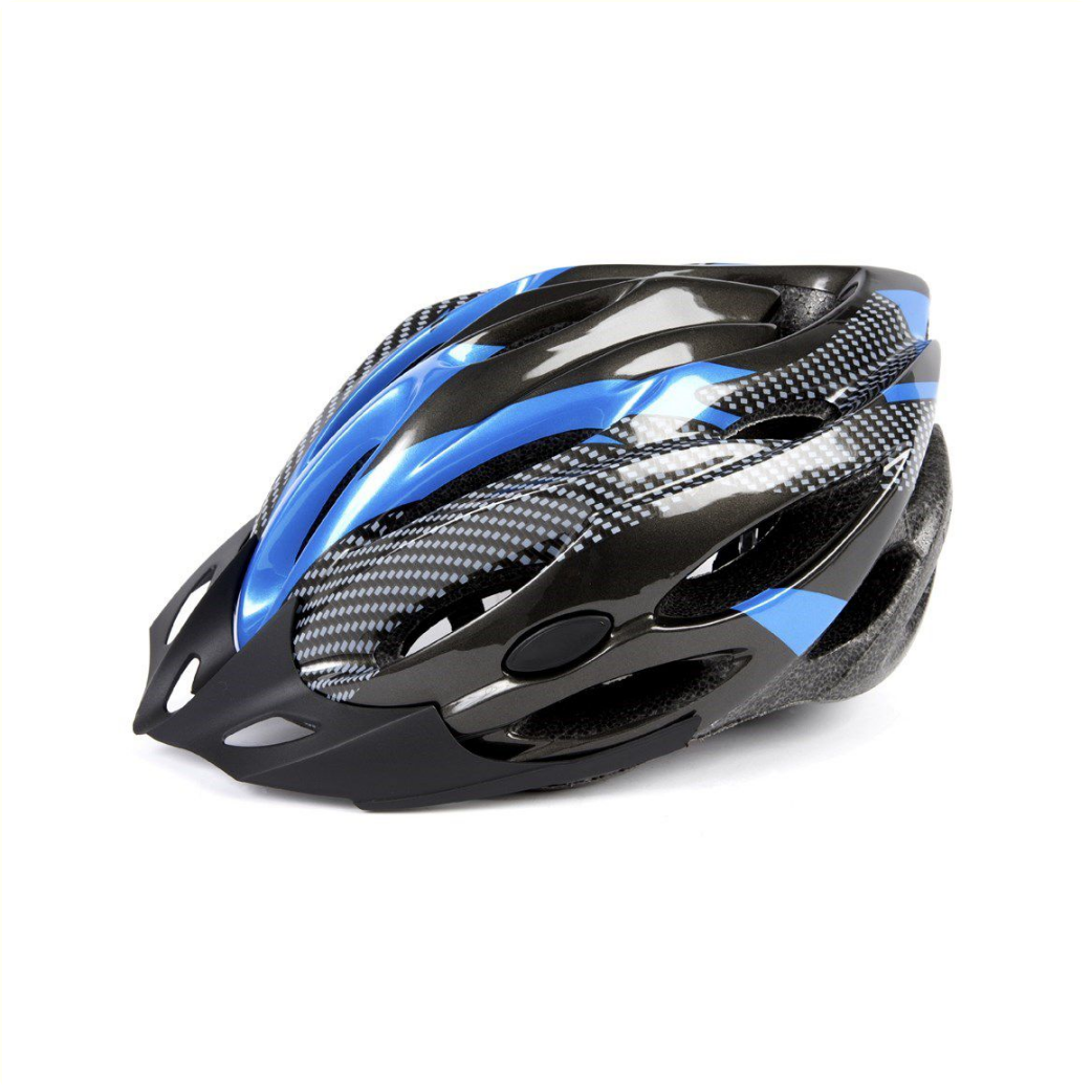 Mirage helm uni 54-58cm, met vizier, zwart/blauw