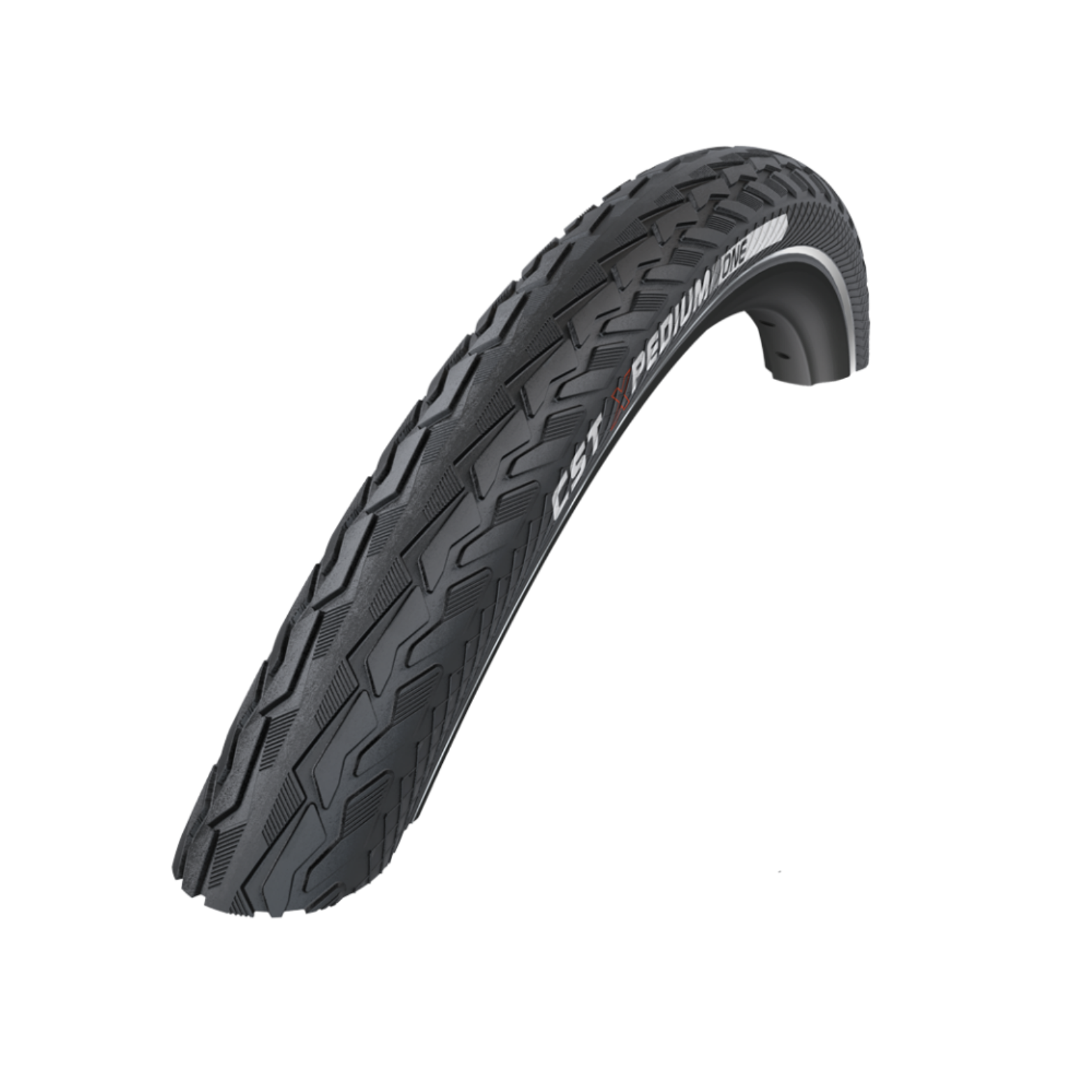 CST  Xpedium One (1mm anti-lek) zwart met reflectie. 28x1.50,  ETRTO 40-622