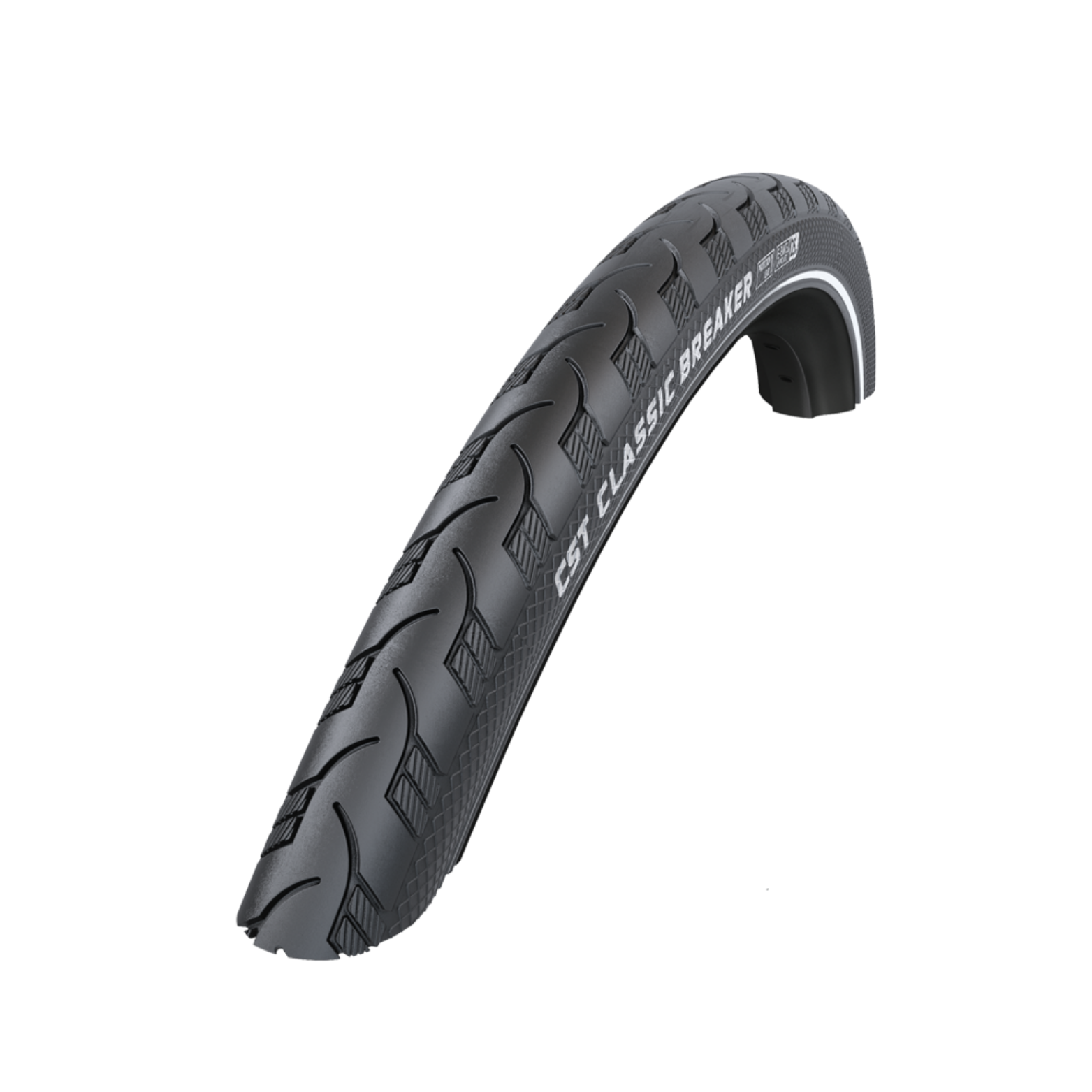 CST Classic Breaker  (1mm anti-lek) zwart met reflectie. 26x1 3/8, ETRTO 37-590
