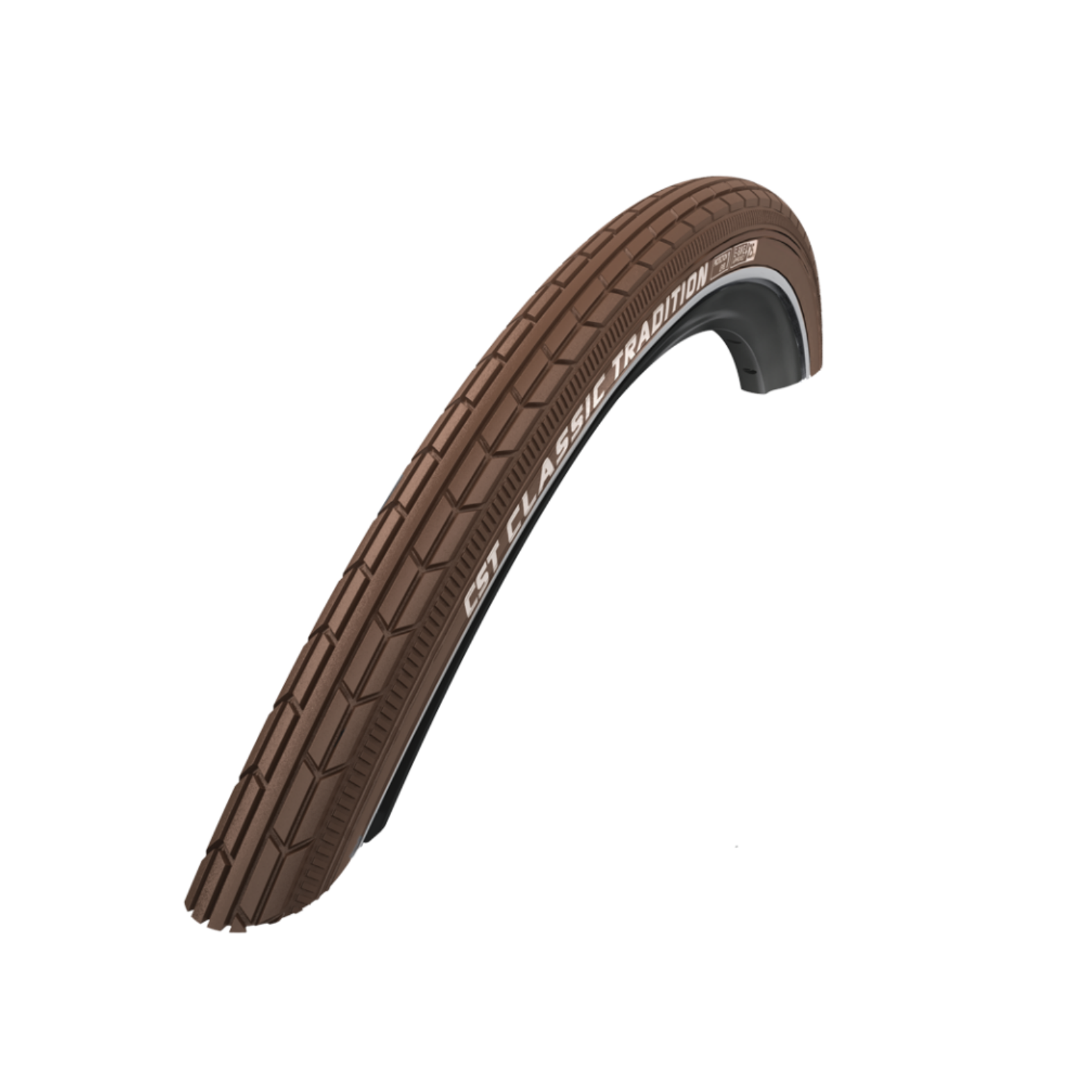 CST Classic Tradition (1mm anti-lek) Bruin met reflectie. 28x1.75, 700x47C ETRTO 47-622