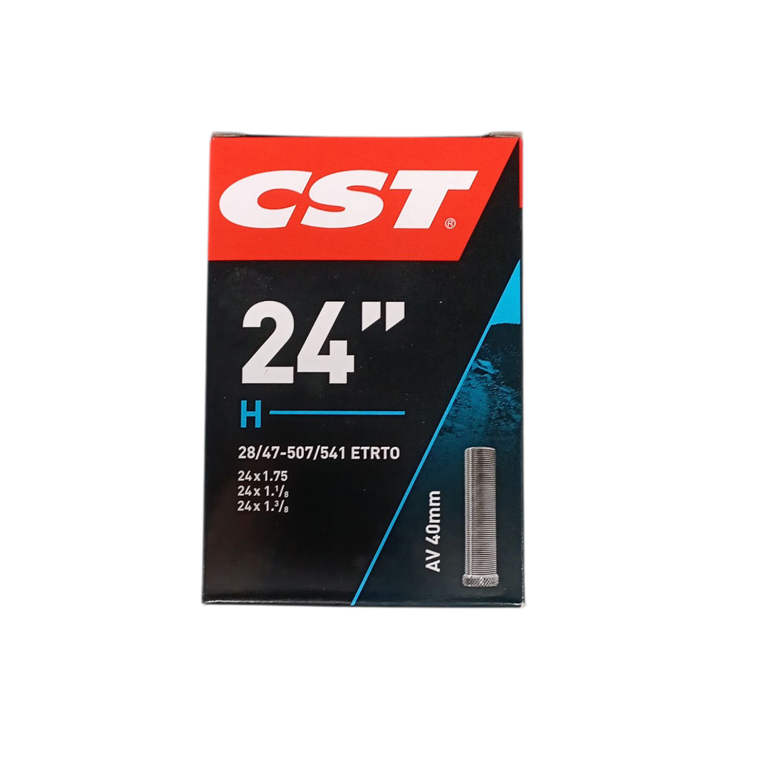 CST Binnenband 24x1.75 -2.25 24x1 1/8 24x1 3/8 ETRTO 28/47-507/541 Combi, Ventiel: Schrader/auto 40mm