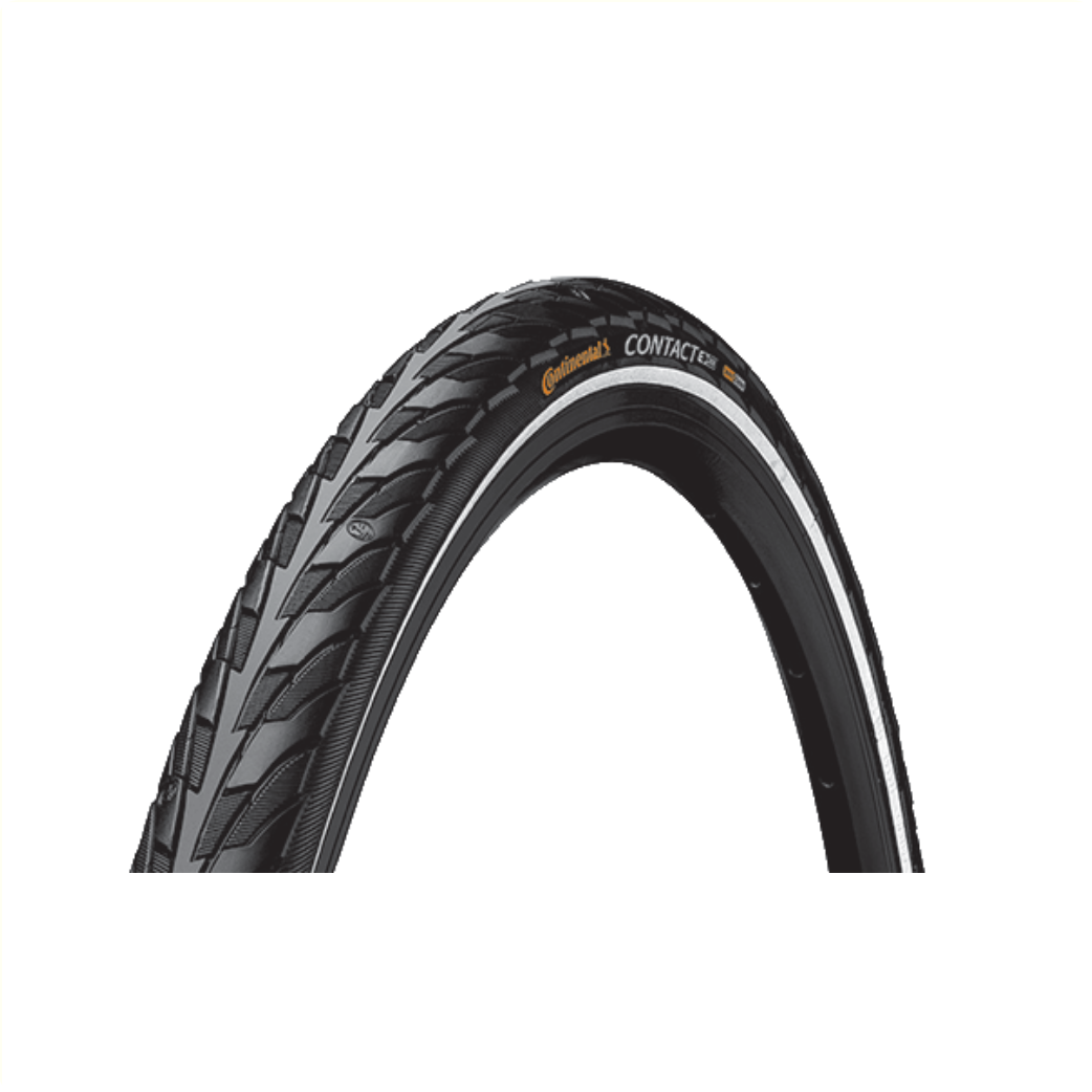 Continental Contact buitenband, Zwart met reflectie,  28x1 5/8x1 3/8, ETRTO 37-622 (25km/h E-Bike approved)