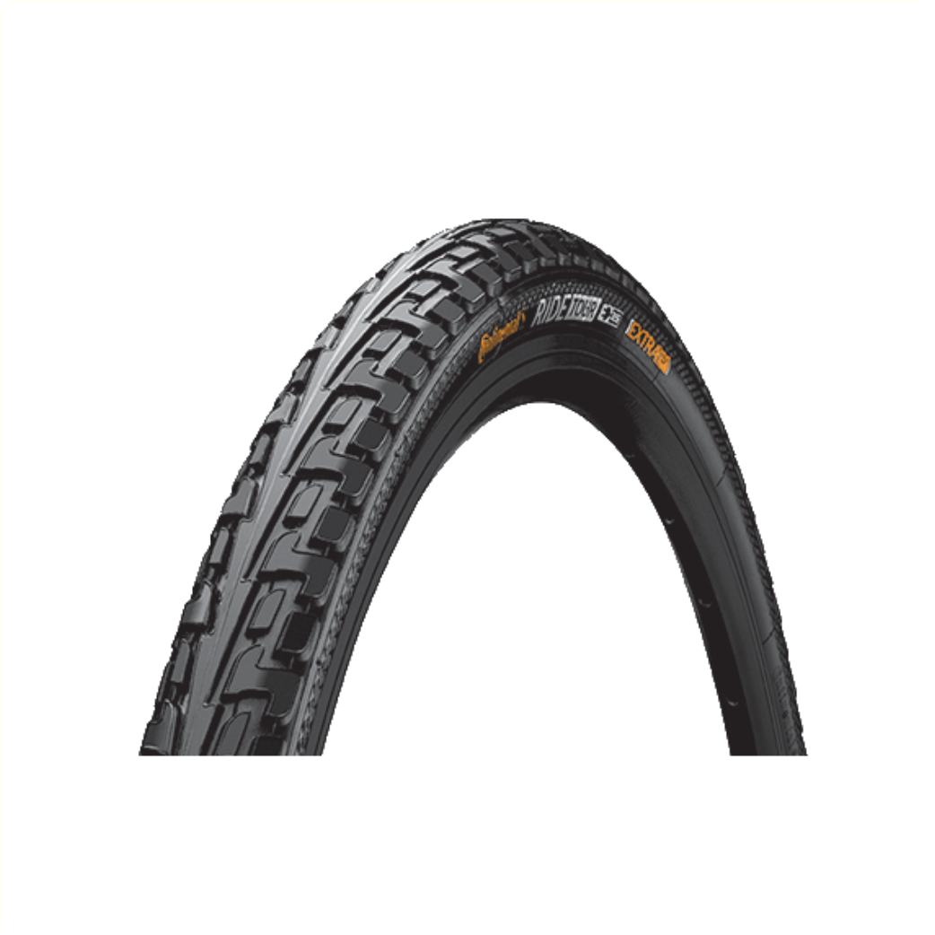 Continental Ride tour buitenband, Zwart met reflectie,  28x1 5/8x1 3/8, ETRTO 37-622 (25km/h E-Bike approved)