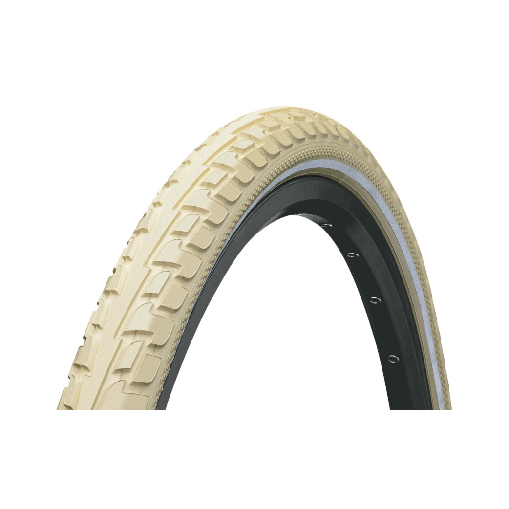 Continental Ride tour buitenband, creme  met reflectie,  28x1.60, ETRTO 42-622 (25km/h E-Bike approved)