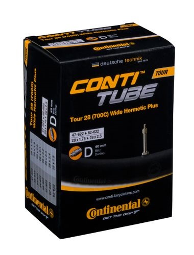 Continental Tour 28 Wide Hermetic Plus binnenband, 28x1.75/2.5 , ETRTO 47/62-622, 40mm Hollands ventiel