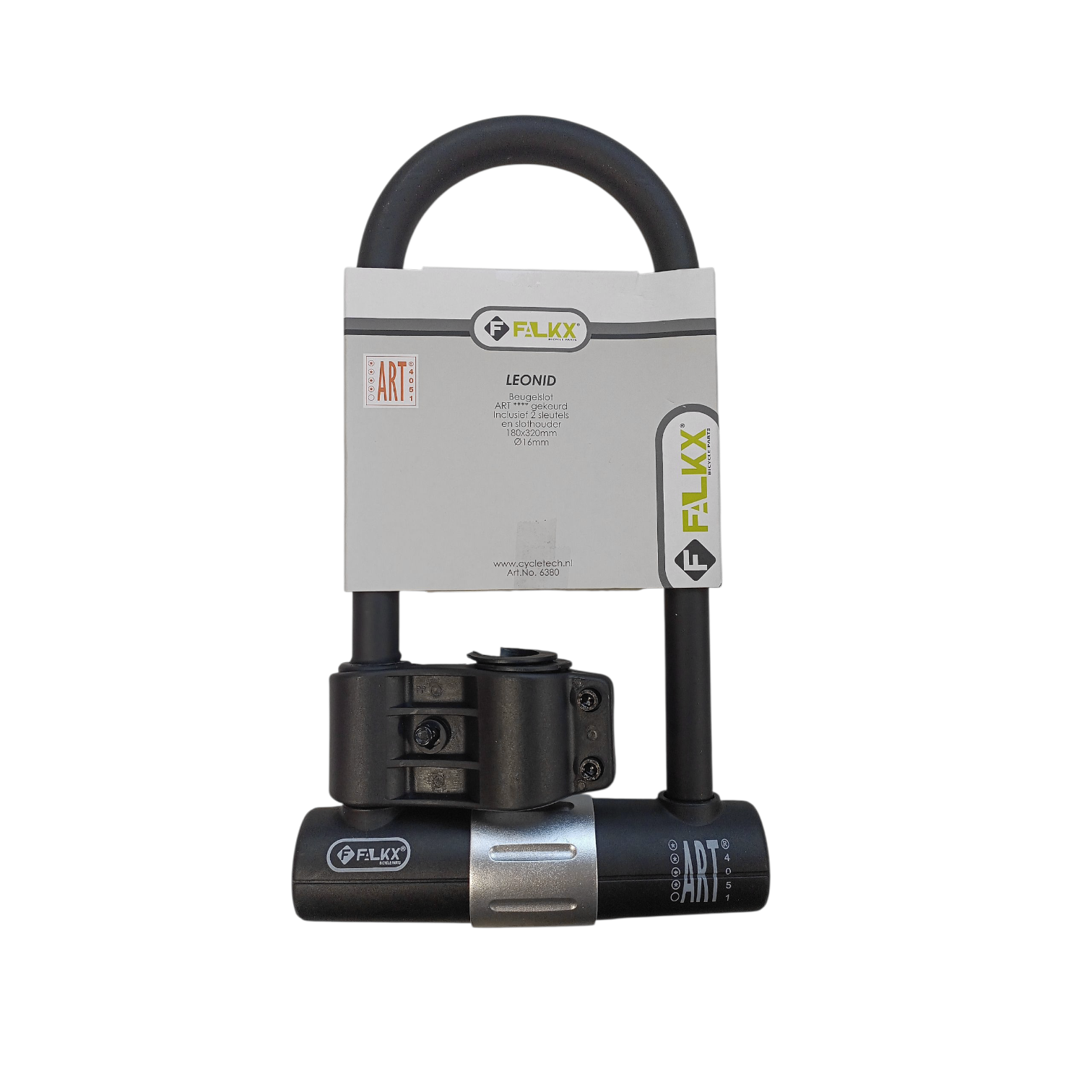 FALKX Leonid beugelslot, zwart/grijs, ART****
