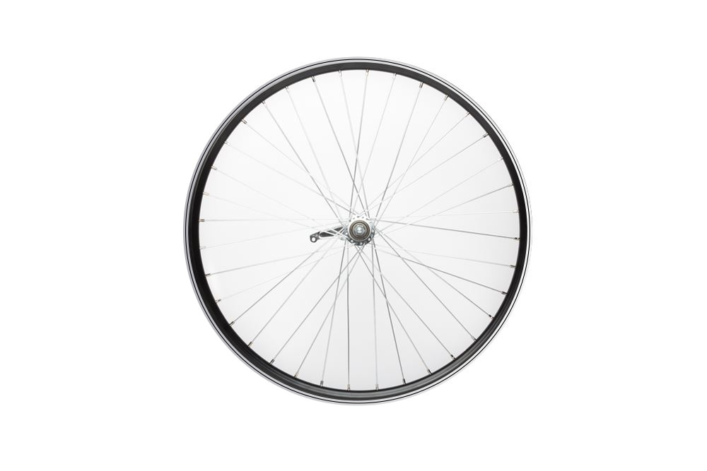 Achterwiel 26 x 1.75  Zwarte hoge aluminium velg  KT remnaaf.