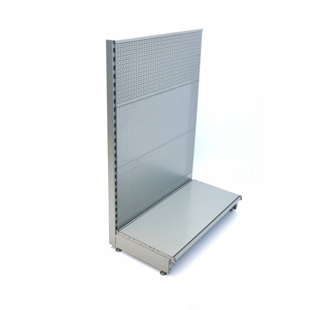 Stellingwand Gondola 1 meter breed (vrijstaand)
141x8x3 cm, voetdiepte 37/16cm
