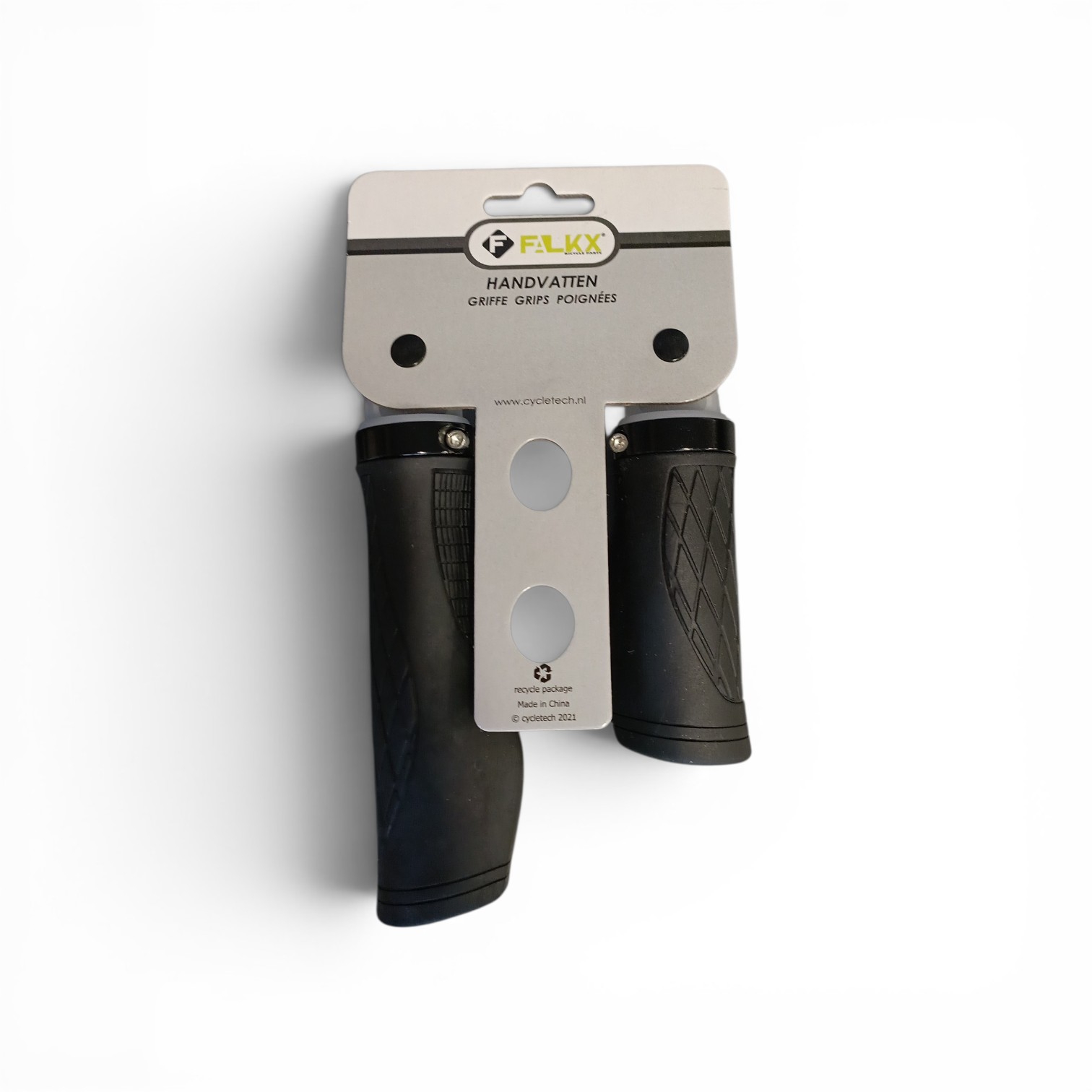FALKX handvatten, met enkele lock ring, lengte 90/130mm, zwart