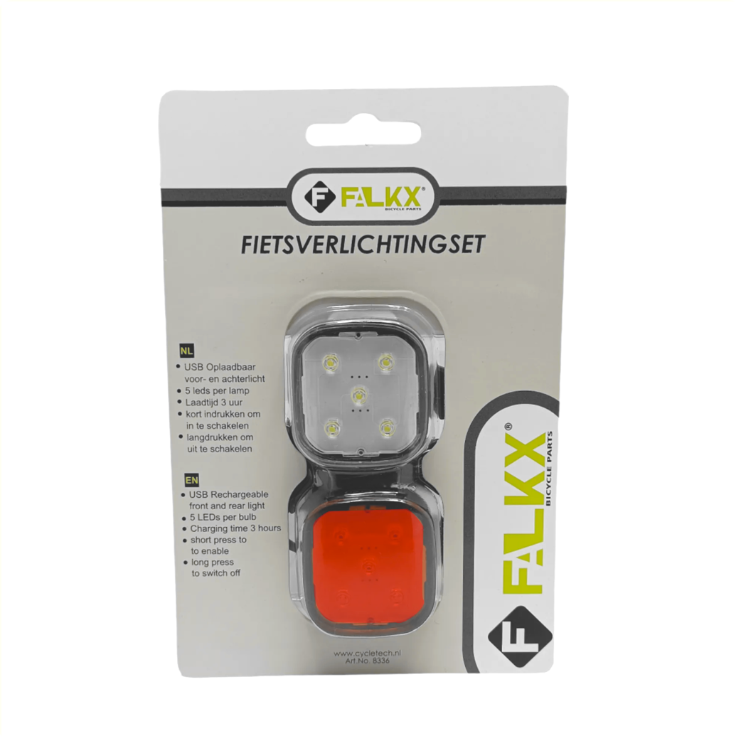 FALKX 5 Star siliconen Led verlichting set zwart USB