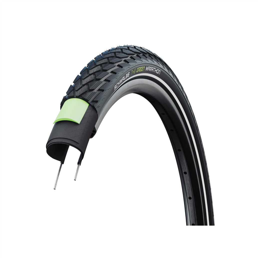 Schwalbe Marathon (Greenguard 3mm anti-lek), Zwart met reflectie, 26x1,75 ETRTO 47-559