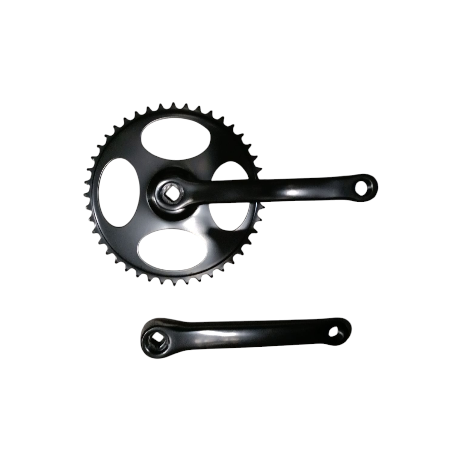 FALKX Black Steal crankstel 44T zwart