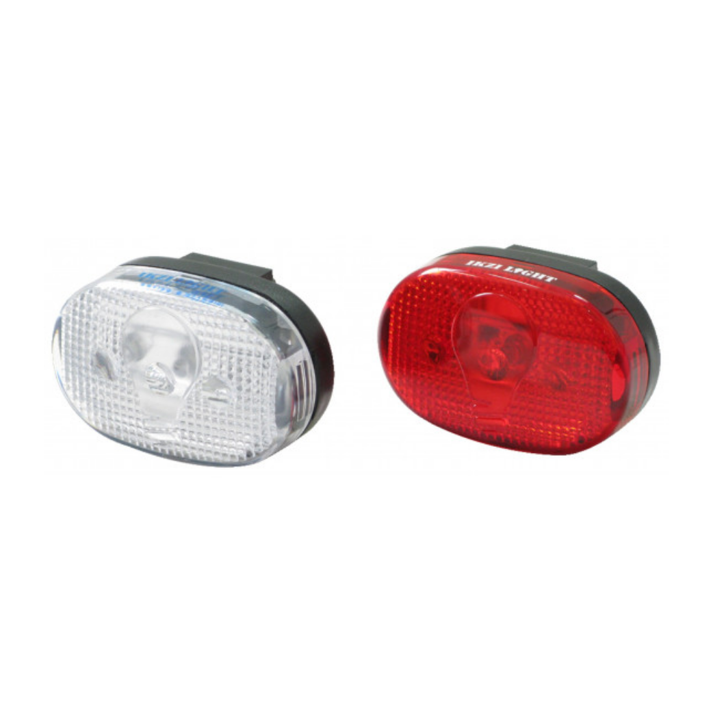 IkziLight verlichtingsset 3xLED, wit & rood Batterij
