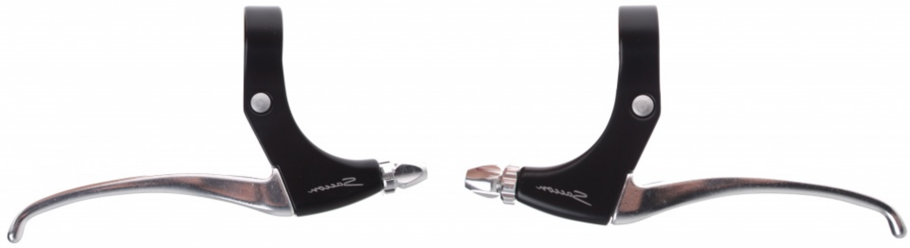 Saccon remhendel set, aluminium, zwart/zilver (ook geschikt voor rollerbrake)