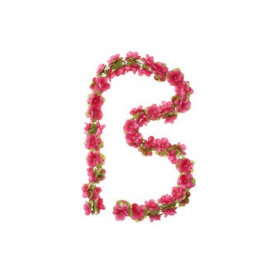 Basil Flower Garland  bloemenstreng fuchsia