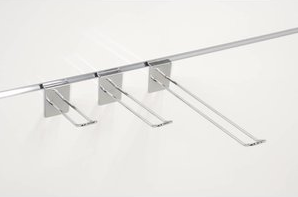Slatwall/Lamel haak dubbel gesloten L20cm diam 4mm, zonder prijskaarthouder