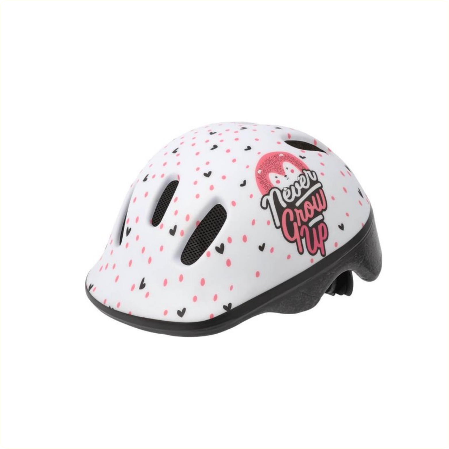 Polisport kinderhelm  Hoggy. maat: XXS (44/48 cm), kleur: wit/roze mat