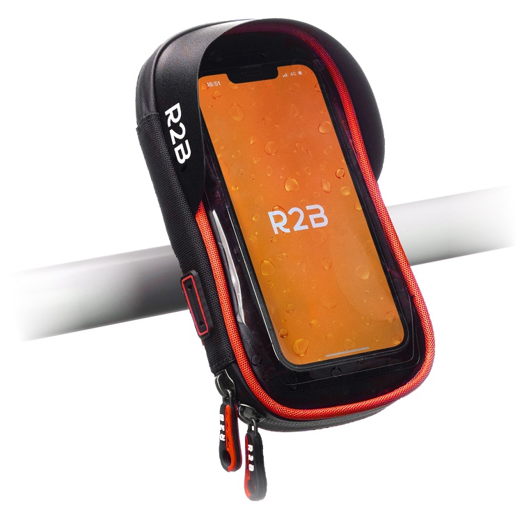 R2B Telefoonhouder Den Haag zwart. R2B Telefoonhouder Den Haag zwart/rood