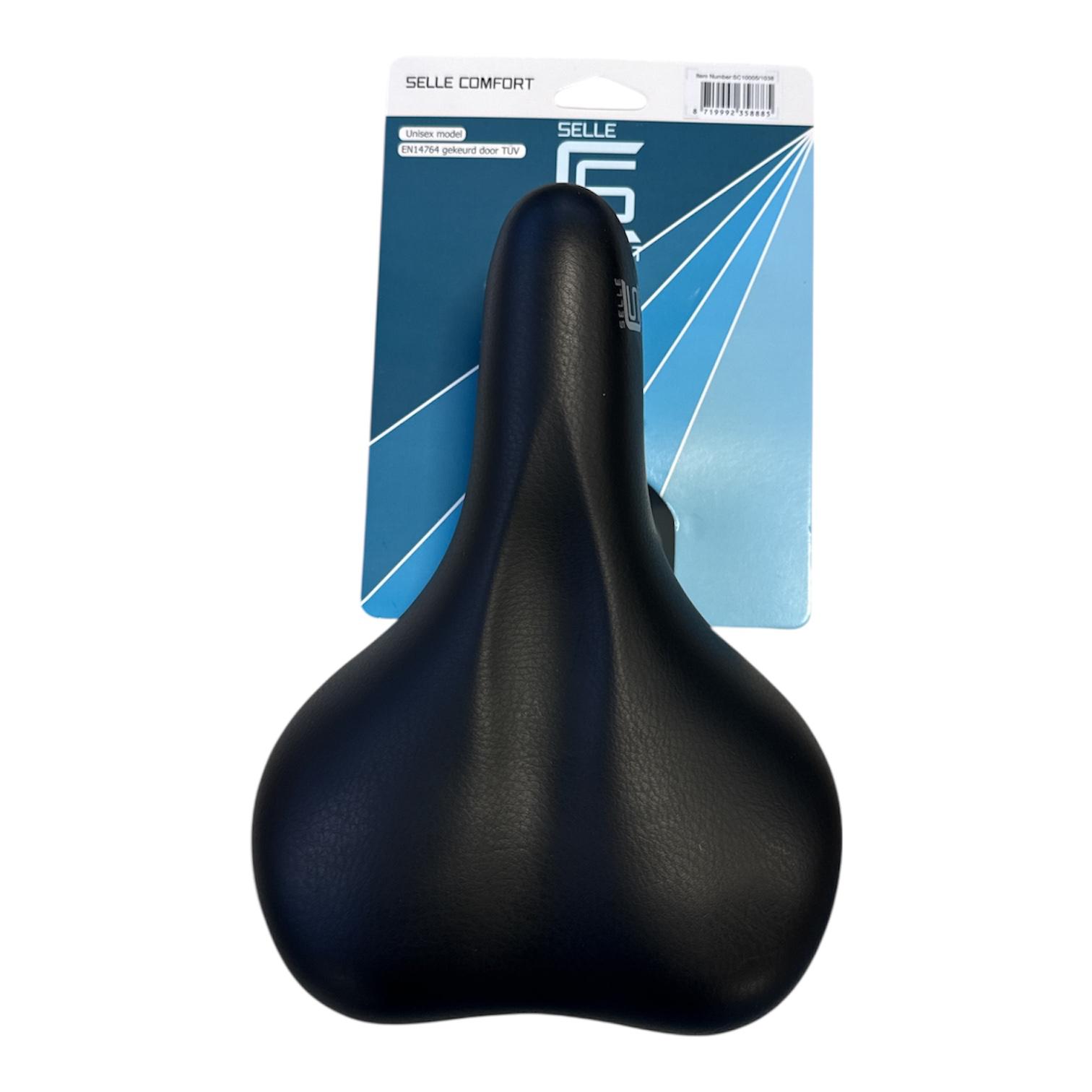 Selle Comfort zadel Ride. Zwart met witte bumpers