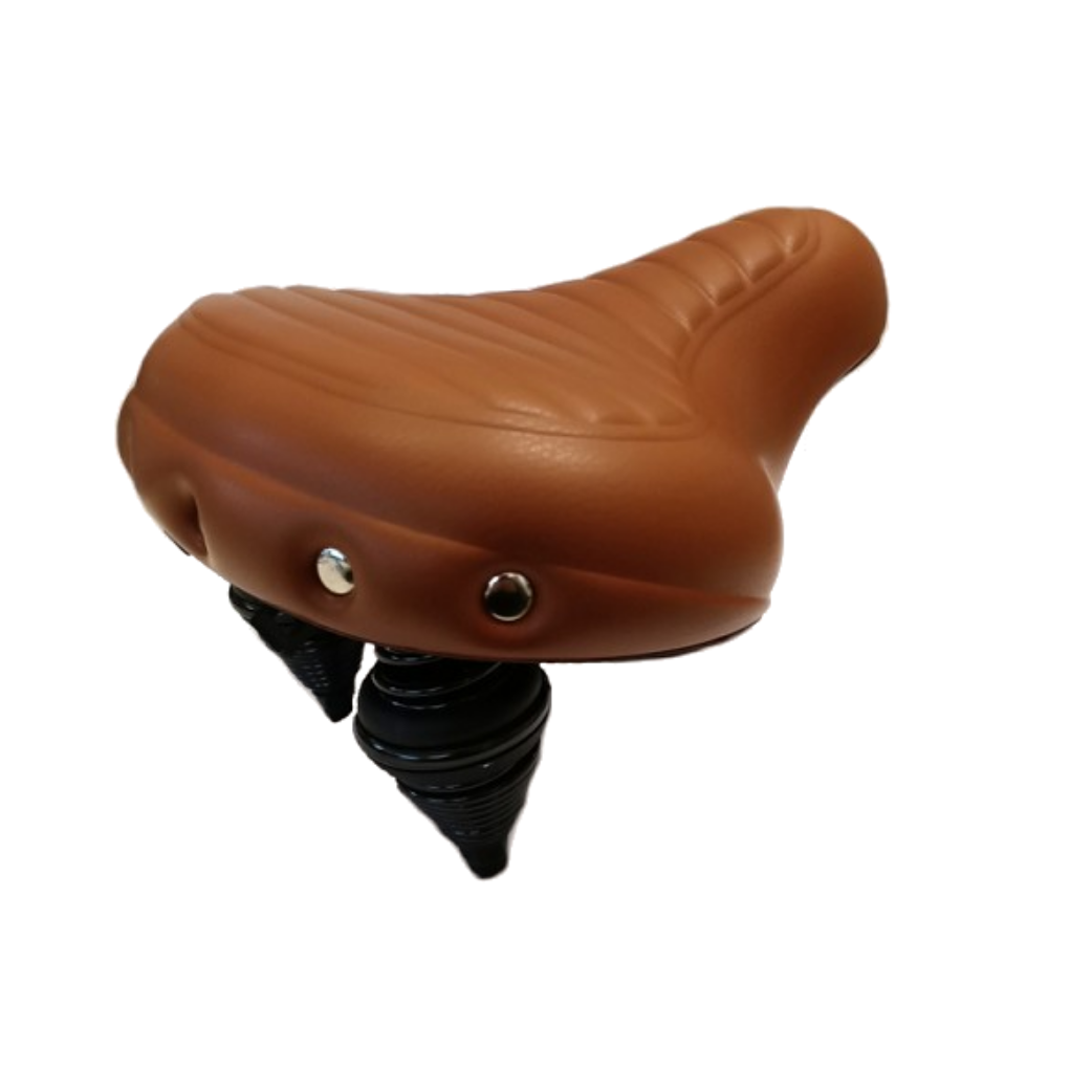 Selle comfort zadel  Retro bruin ribbel XL, zonder strop