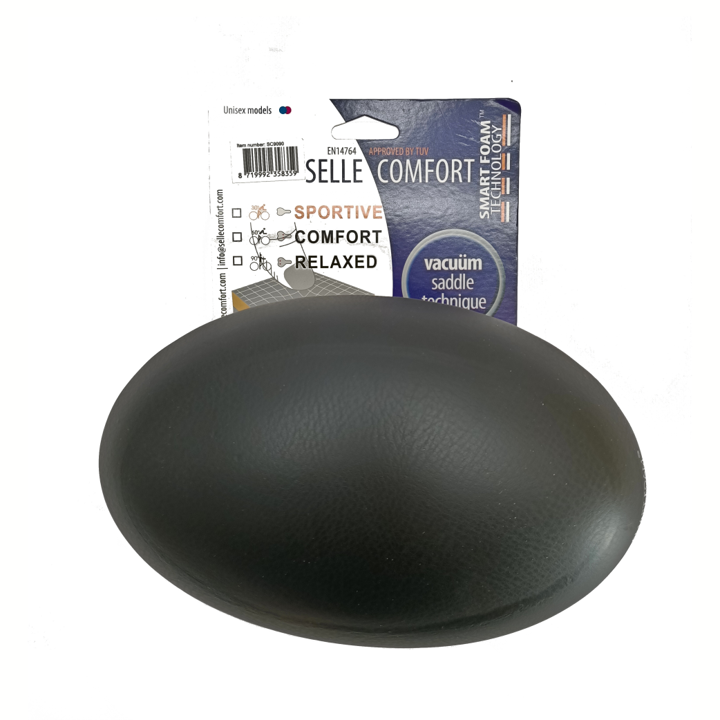 Selle Comfort zadel Rok met Smart Foam techniek. Zwart, zonder strop