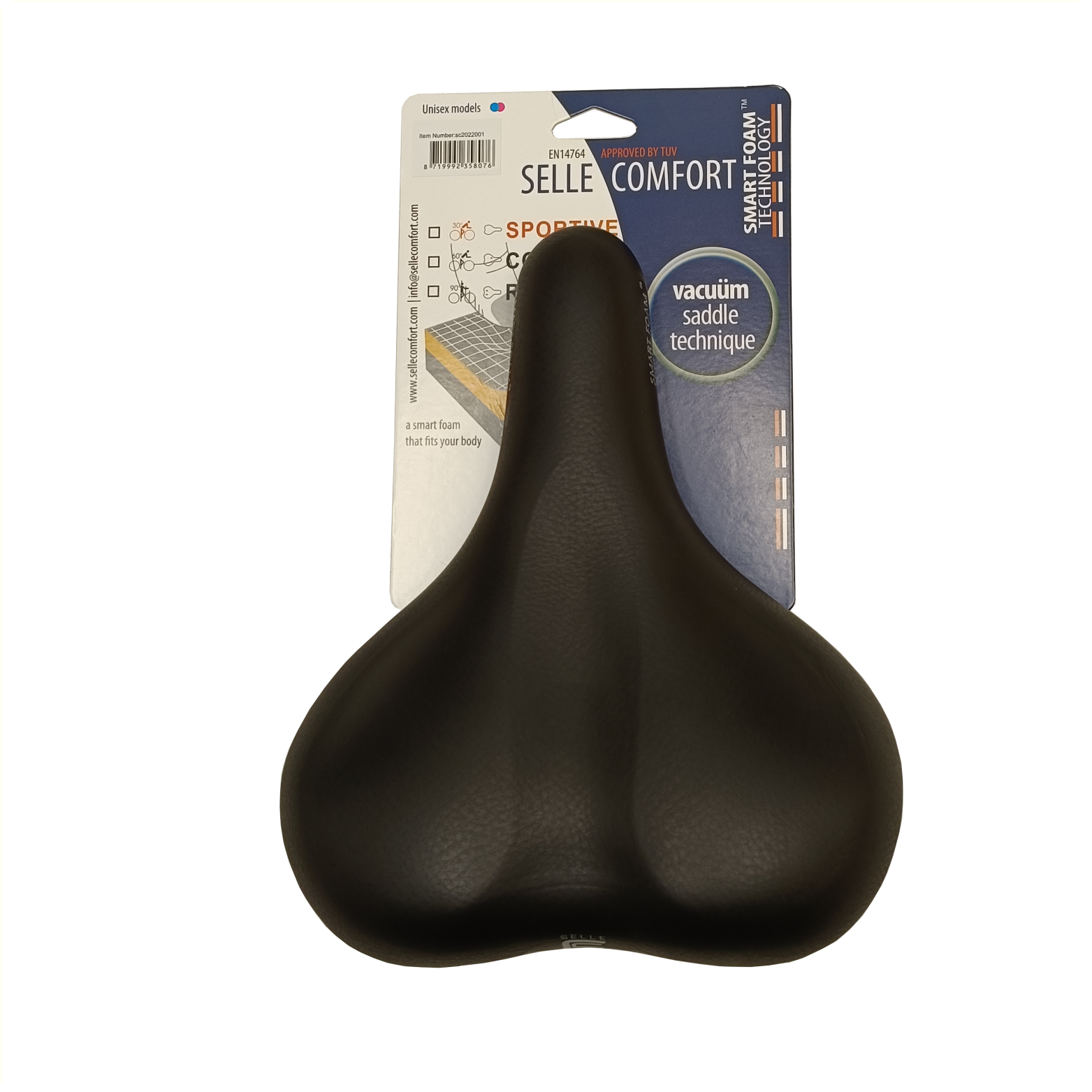 Selle Comfort Zadel Active  Met Smartfoam technologie, zonder strop