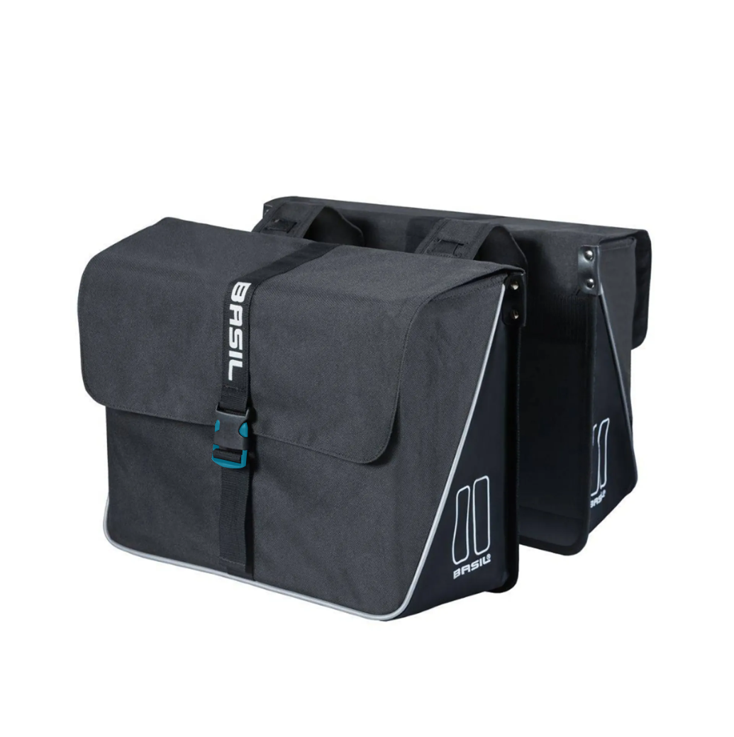 Basil Forte Dubbele fietstas 35L Zwart