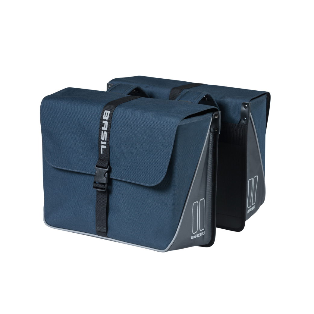 Basil Forte Dubbel fietstas 35L Blauw