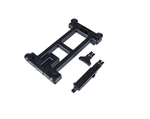 Basil MIK adapterplaat 2.0 zwart, afsluitbaar