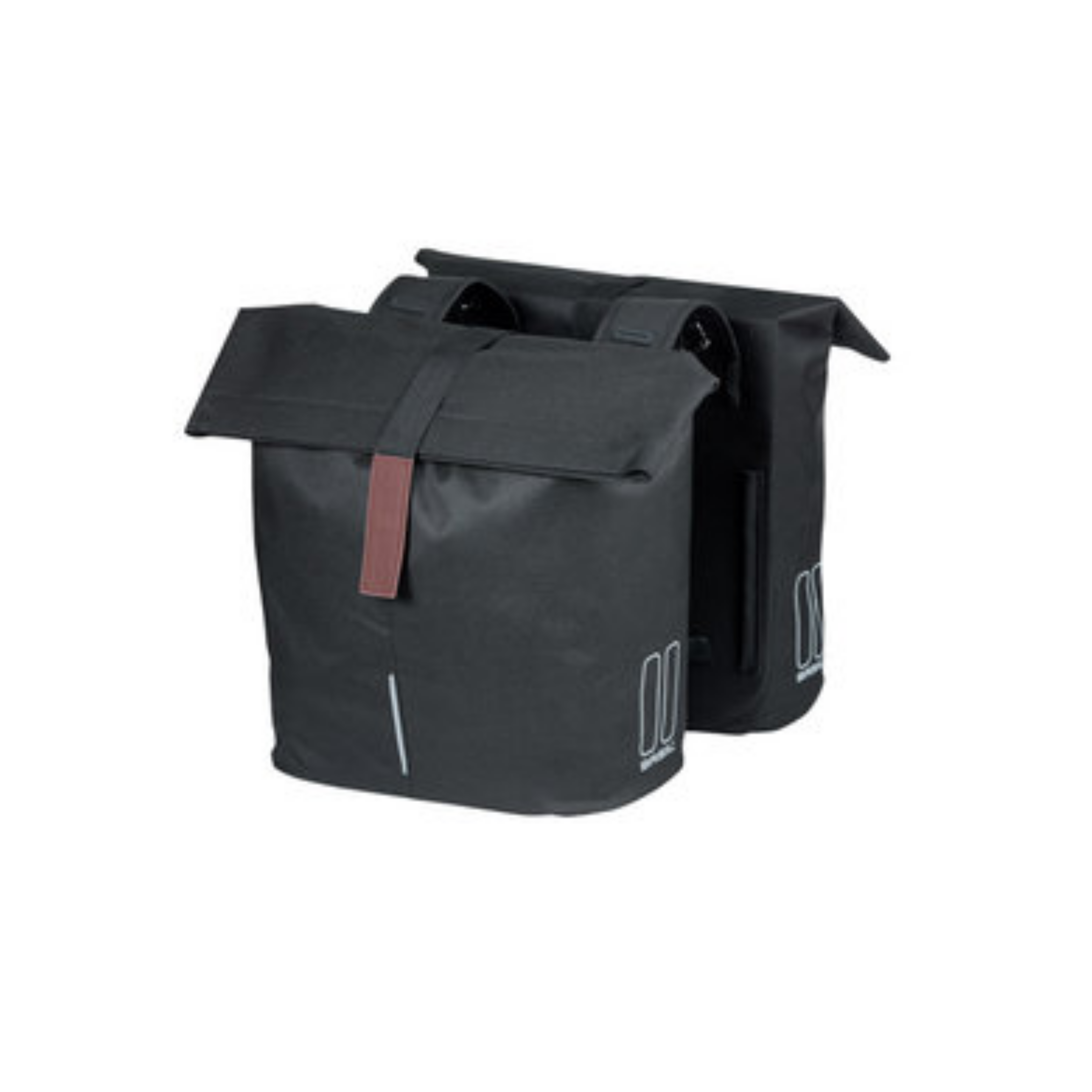 Basil City Dubbele fietstas 28-32L Zwart