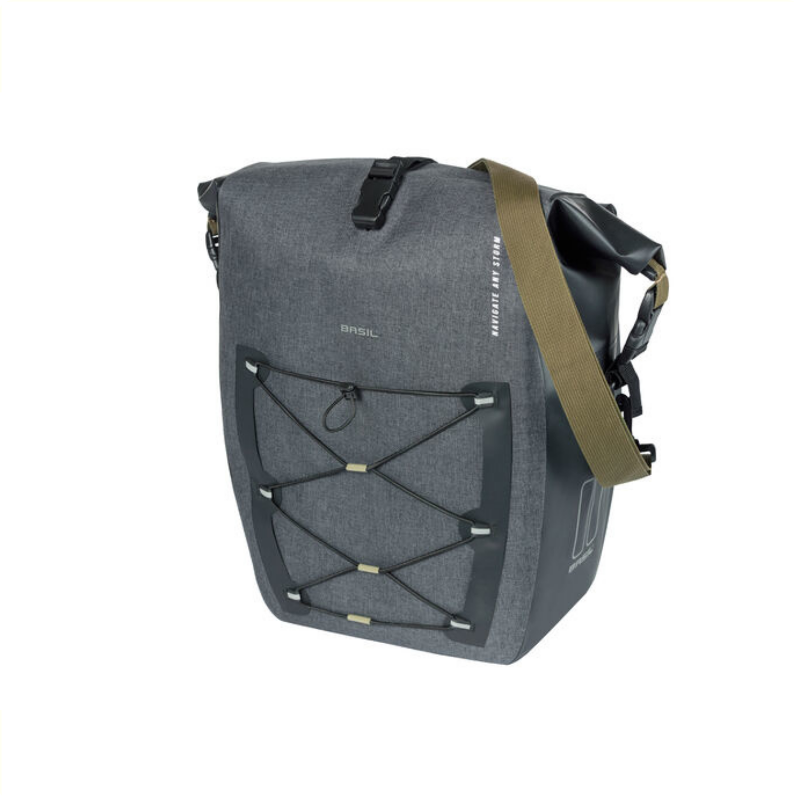 Basil Navigator Storm L enkele fietstas 25-31L Zwart