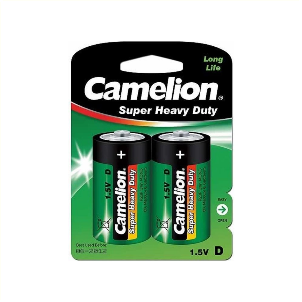 Camelion 1.5v D R20P Mono UM1 batterijen per 2