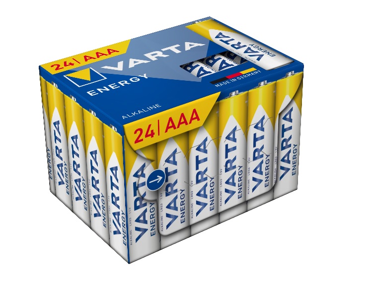 Varta AAA Energy alkaline batterijen doos van 24
