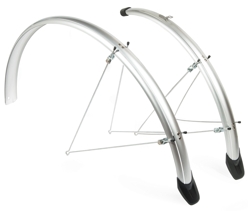 EuroFender Spatbordset Elegance 28 46mm Zilver