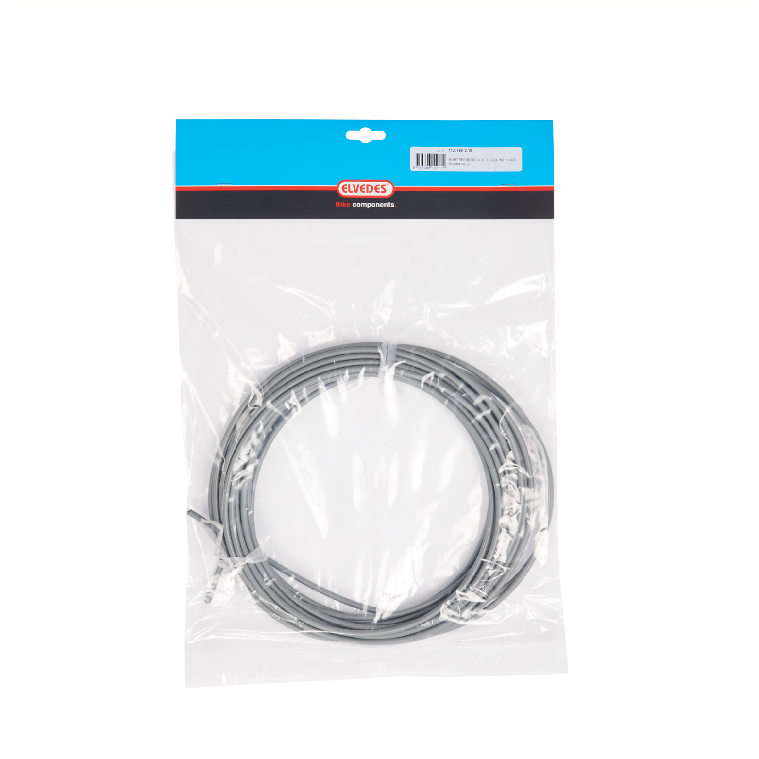 Elvedes Buitenkabel rem met teflon liner zilver. 10 meter 5mm