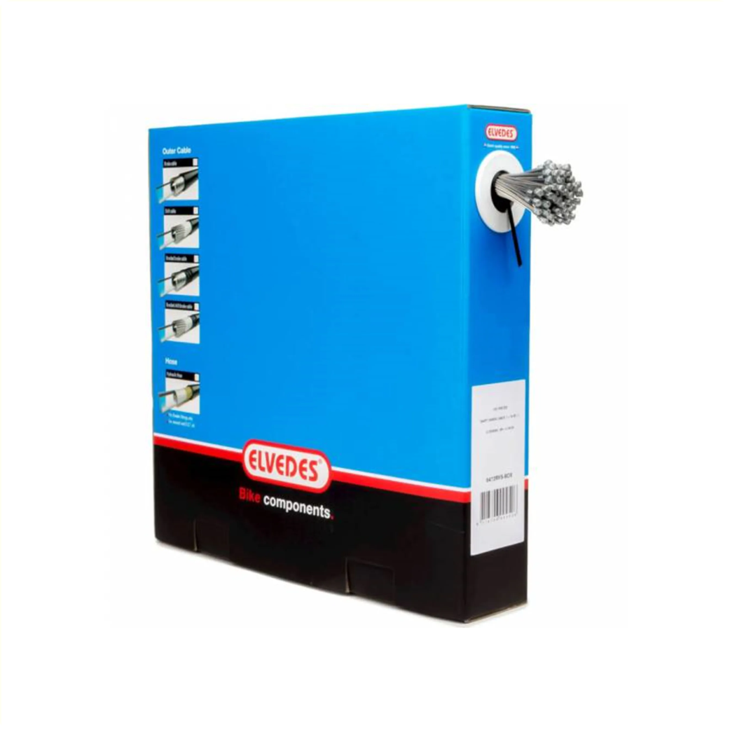 Elvedes Binnenkabel versnelling RVS 2.25m, nippel 4x4mm, per 100, oa voor Nexus