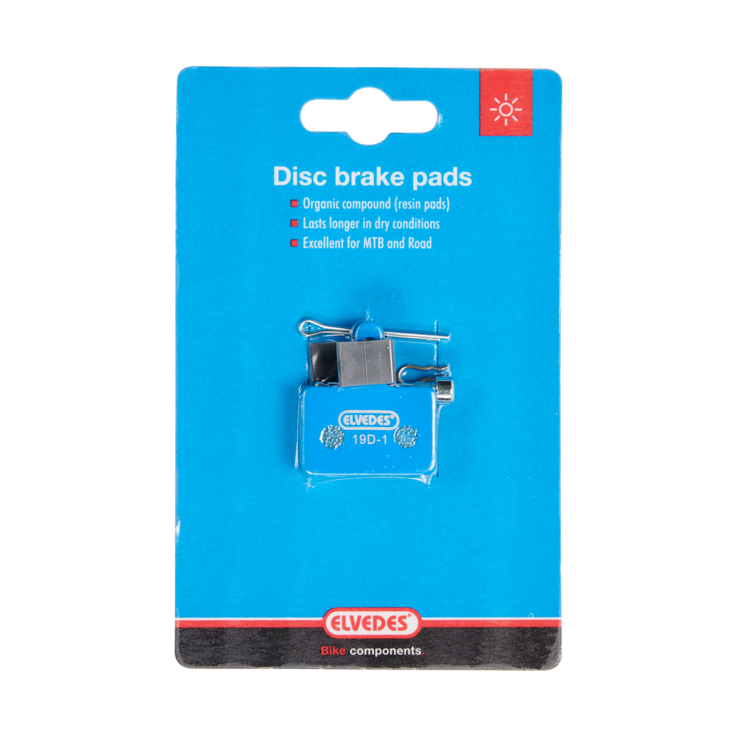 1 paar Elvedes organische schijfremblokken voor oa. Shimano BR-M375 per paar