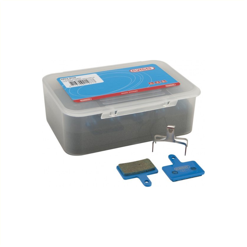 Elvedes organische schijfremblokken voor o.a. Shimano BR-M375, 10 paar