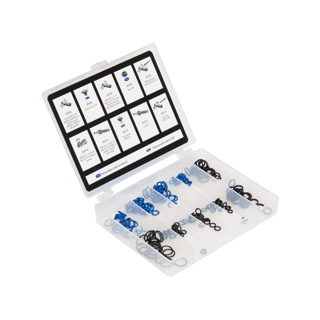 Elvedes assortiment O-ringen voor hevels en remklauwen. 200 stuks