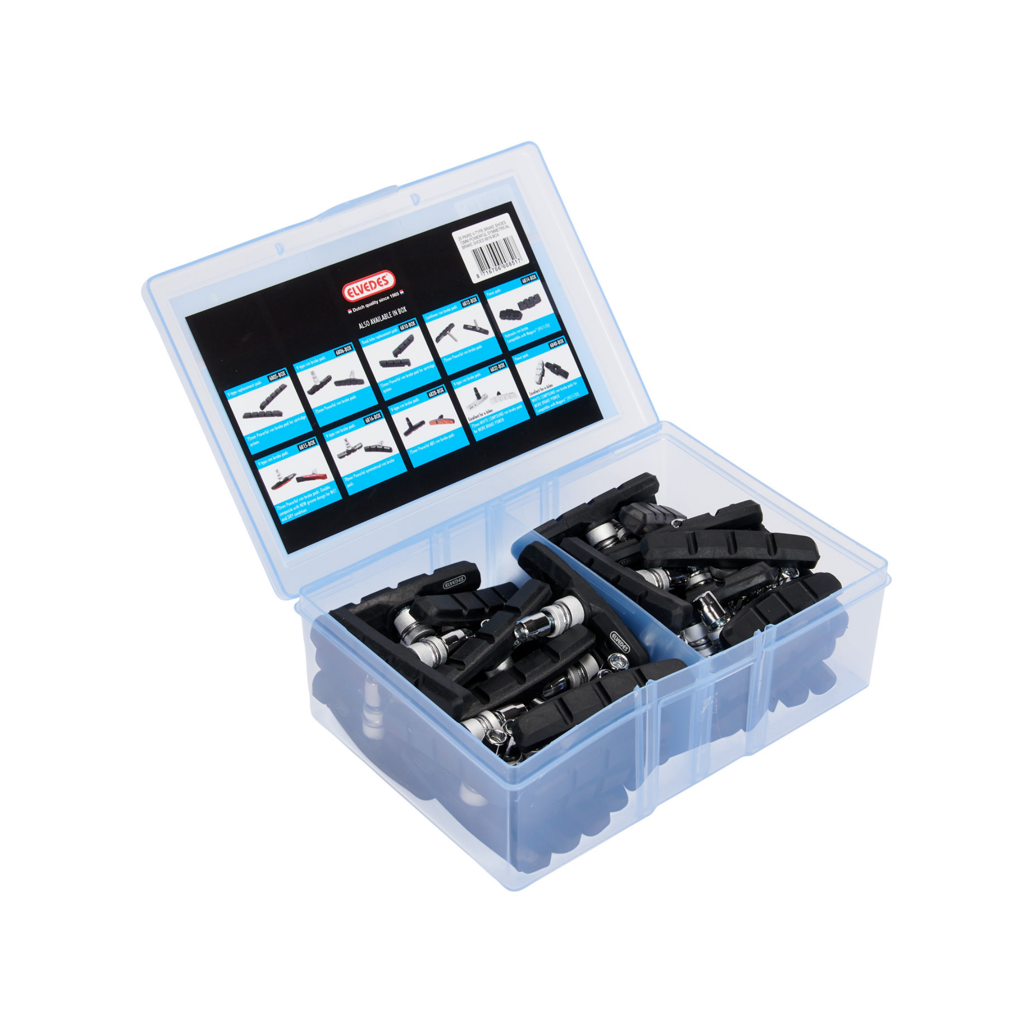 Elvedes  V-brake velgremblokjes 70mm symmetrisch per 25 paar