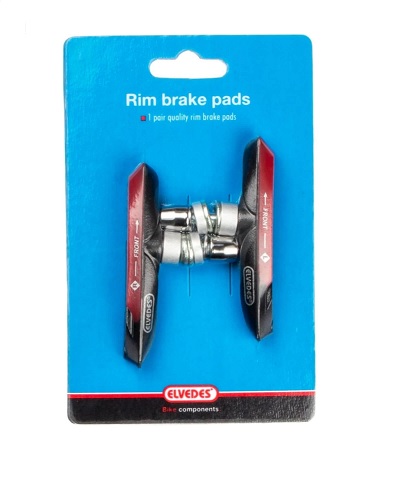 Elvedes V-brake remblokken 72mm. voor natte en droge omstandigheden per paar