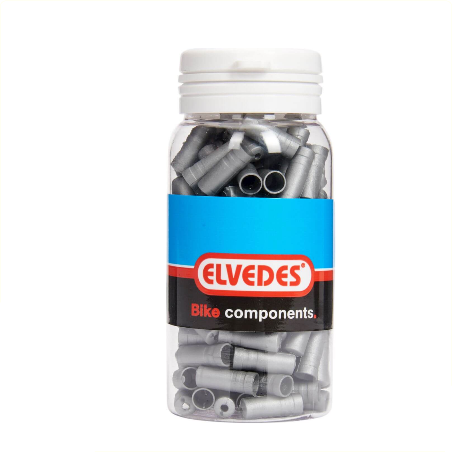 Elvedes PVC 5mm kabeleinddopjes, zilver 150 stuks in pot
