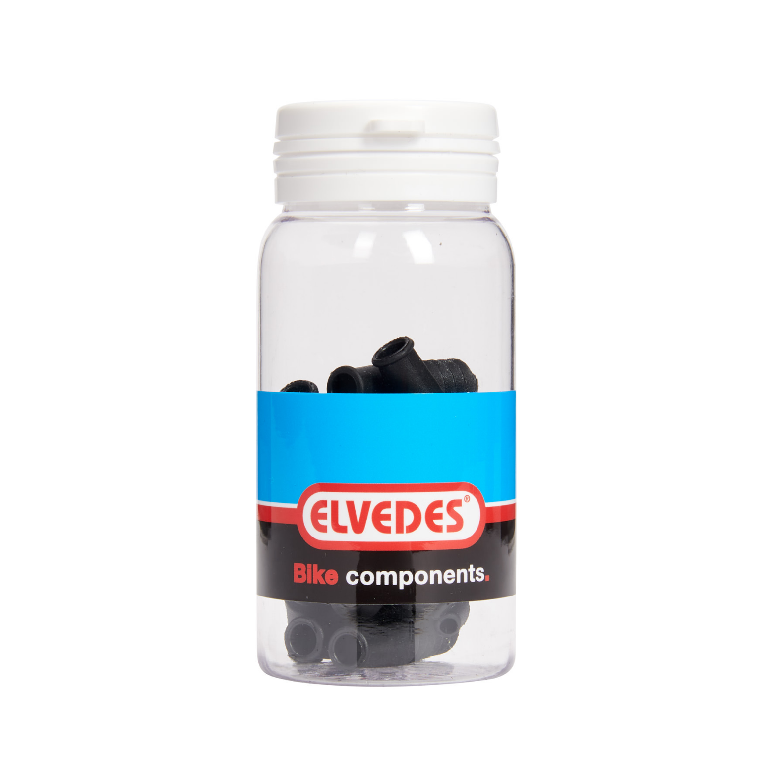 Elvedes v-brake rubber, zwart 35mm. 15 stuks in pot