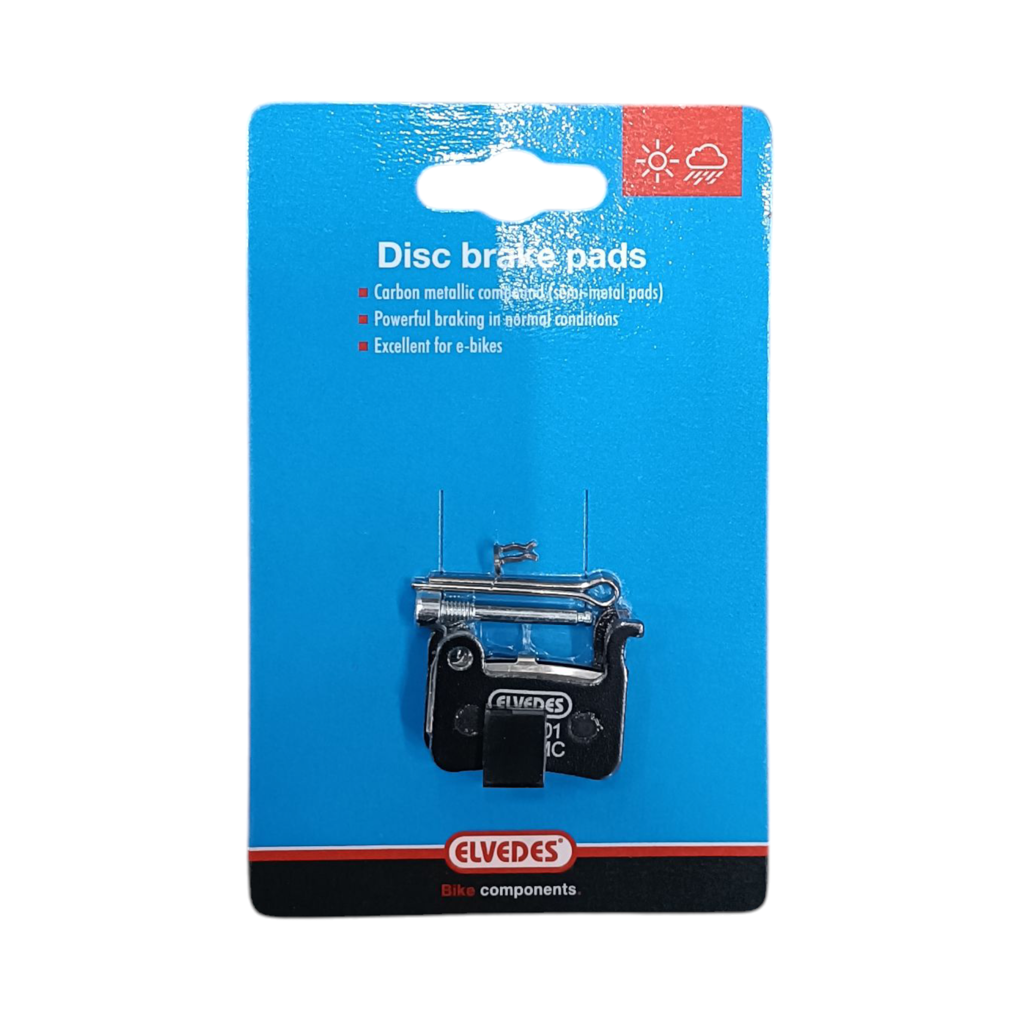 1 paar Elvedes Medium schijfremblokken (E-Bike) voor oa. Shimano BR-M375 per paar