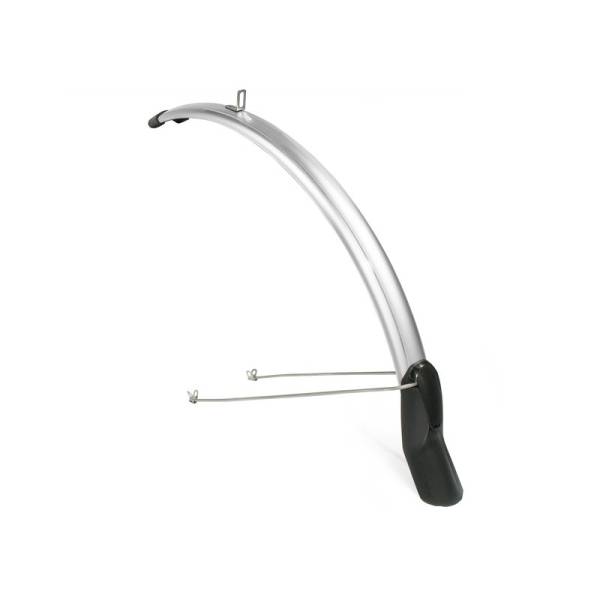 Eurofender Scatto spatbord 28", voor. zilver 51mm breed