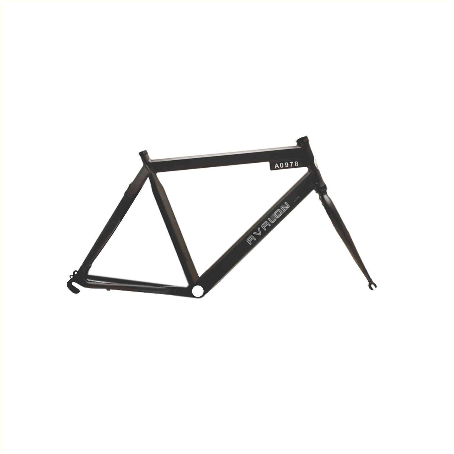Frame Style H58cm en voorvork  mat zwart.