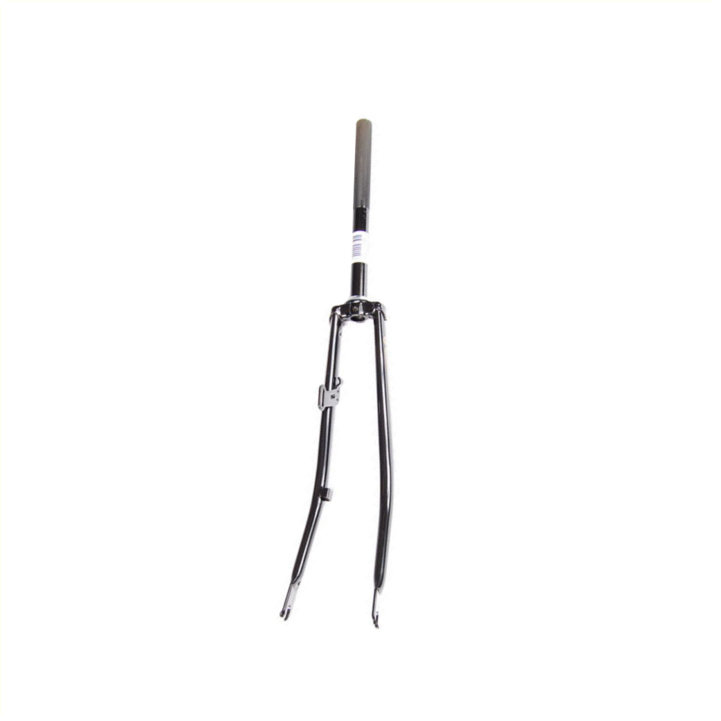 Voorvork 28x1 1/2 zwart met dynamohaak en remnok. 1 inch